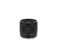 Viltrox AF 14mm f/4.0 FE ultra-wide angle lens with attached lens hood, showcasing compact design and durable metal mount for full frame camerasViltrox AF 14mm f/4.0 FE ultra-wide angle lens with attached lens hood, showcasing compact design and durable metal mount for full frame cameras