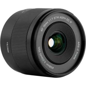 Viltrox AF 15mm f/1.7 STM wide-angle lens for APS-C cameras featuring a 58mm filter thread and bright aperture