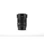 Viltrox AF 35mm F1.8 II FE lens for Sony E-mount cameras with black hood attached, showcasing front and side view with aperture and focus rings