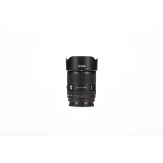 Viltrox AF 55mm f/1.8 FE lens for Sony E-mount cameras featuring a black matte finish and attached lens hood