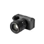 Viltrox AF 56mm f/1.2 E ultra-fast prime lens for Sony E-mount, featuring stunning bokeh and sharp detail, attached to a camera in a side view.