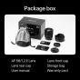 Viltrox AF 56mm f/1.2 E lens complete package including lens, front and rear caps, storage pouch, user manual, and warranty card for Sony E-Mount cameras
