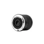 Viltrox AF 9mm F2.8 Air ultra-wide lens side view with attached hood, highlighting its compact design and 13.5mm full-frame equivalent focal length