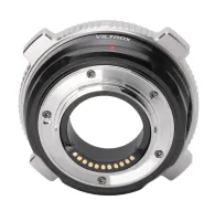 Адаптер Viltrox EF-M1 Pro вид сверху с внутренними электронными контактами и вращающимся механизмом блокировки для объективов Canon EF/EF-S на камеры M43Адаптер Viltrox EF-M1 Pro вид сверху с внутренними электронными контактами и вращающимся механизмом блокировки для объективов Canon EF/EF-S на камеры M43