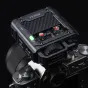 Viltrox Spark Z3-S gray TTL flash with visible capacitor display, mounted on Sony camera, front view featuring power indicator light and control knobs