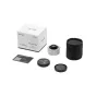 Viltrox TC-2.0X E-mount teleconverter complete set with packaging, lens element, protective caps, and QR code card
