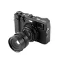 Viltrox XCL-X100VI platās leņķa konvertējošais objektīvs uz Fujifilm X100 kameras, kompakts dizains ar 49mm filtru šķautni