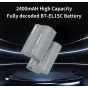 ZGCINE BT-EL15C 2400mAh lithium-ion battery for Nikon cameras with 8-layer safety protection, featuring a sleek grey design for seamless EN-EL15c replacement.