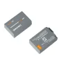 ZGCINE BT-EL25 1280mAh litija-jonu baterija Nikon kamerām - priekšējais un aizmugurējais skats ar tehniskajām specifikācijām