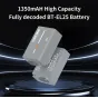 ZGCINE BT-EL25 1280mAh high-capacity battery for Nikon Z30, Z50, Zfc cameras with fast charging and full compatibility