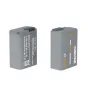 ZGCINE BT-FW50 1030mAh battery for Sony, grey, front and back view with safety certifications and charging indicator