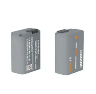 ZGCINE BT-FW50 1030mAh battery for Sony, grey, front and back view with safety certifications and charging indicatorZGCINE BT-FW50 1030mAh battery for Sony, grey, front and back view with safety certifications and charging indicator