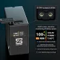Аккумулятор ZGCINE BT-NPF970 L Series емкостью 9600 мАч с литий-ионной батареей, OLED-мониторингом в реальном времени и разъемом D-TAP, передняя панель с отображением напряжения, мощности и температуры