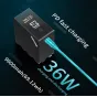 ZGCINE BT-NPF970 9600mAh litija-jonu baterija ar USB-C PD ātro uzlādi līdz 36W, OLED ekrāns sprieguma, jaudas un temperatūras uzraudzībai, kompakts dizains profesionālajai video iekārtai