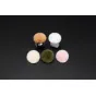 DJI Mic Mini 2 multi-color windscreens set in beige, white, golden brown, light pink, and dark green for reducing wind noise and enhancing outdoor audio recording quality