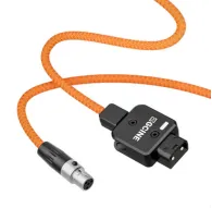ZGCINE D-Tap uz 4-pin mini XLR barošanas kabeļš ar pretgriezes LED rādītāju, 60 cm oranžs neilona apvilkts kabelisZGCINE D-Tap uz 4-pin mini XLR barošanas kabeļš ar pretgriezes LED rādītāju, 60 cm oranžs neilona apvilkts kabelis