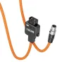 ZGCINE D-Tap uz 4-pin mini XLR barošanas kabelis ar LED rādītāju, 60cm nīlona apvīts LED lampām