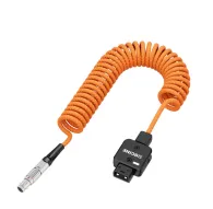 ZGCINE D-Tap to Lemo 2-pin male power cable with anti-reverse indicator light, 60cm orange braided cable for RED, ARRI, Sony camerasZGCINE D-Tap to Lemo 2-pin male power cable with anti-reverse indicator light, 60cm orange braided cable for RED, ARRI, Sony cameras