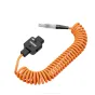 ZGCINE D-Tap uz Lemo 2-pin vīriešais spēka kabelis ar 60 cm nīlona apvijumu, melnu D-Tap vīriešu savienotāju ar pretgriezes gaismas indikatoru un sudraba Lemo 2-pin vīriešu spraudni, paredzēts RED, ARRI un Sony kamerām.