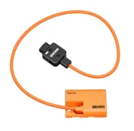 ZGCINE D-Tap uz LPE6 dublējbaterijas kabeļa adaptārs ar melnu D-Tap male savienotāju un oranžu LPE6 savienotāju ar drošības indikatoru kameru barošanaiZGCINE D-Tap uz LPE6 dublējbaterijas kabeļa adaptārs ar melnu D-Tap male savienotāju un oranžu LPE6 savienotāju ar drošības indikatoru kameru barošanai