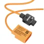 ZGCINE D-Tap to NP-W126 dummy battery cable with safety indicator light and 60cm braided orange connector for reliable 8V power supply