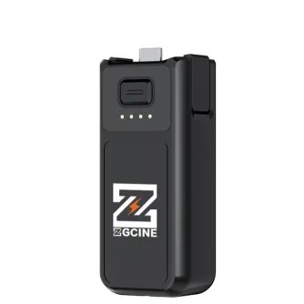 ZGCINE PK-H01 Battery Grip with USB-C charging port and battery level indicator, featuring a sleek design and ergonomic grip.