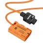 ZGCINE DT-LPE6P dummy battery cable with D-Tap male connector and indicator light for Canon cameras, ensuring stable 8V power supply for video recording and live streaming