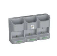ZGCINE PC3-LPE6 portable charging case for Canon LP-E6 batteries with three compartments, green power indicators, and a compact travel designZGCINE PC3-LPE6 portable charging case for Canon LP-E6 batteries with three compartments, green power indicators, and a compact travel design