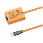 ZGCINE PD-EL25 dummy battery adapter with USB-C input for Nikon cameras, featuring a 60cm braided cable and a power block for stable continuous power supply