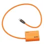 ZGCINE PD-W235 USB-C dummy battery with 60cm braided orange cable for reliable power supply to cameras during long shoots