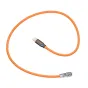 ZGCINE USB-C to BMPCC cable with braided orange sheath, 60cm length, featuring USB-C PD input for stable 9-12V/2A power delivery to Blackmagic Pocket Cinema Cameras