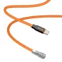 ZGCINE USB-C uz BMPCC kabelis ar izturīgu oranžu pīto apvalku, 60 cm garums, ar uzticamu USB-C PD ievadi un stabilu 9-12V/2A jaudas piegādi Blackmagic Pocket Cinema kamerām