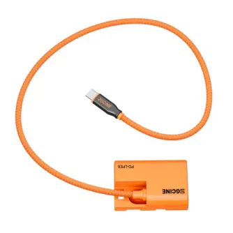ZGCINE USB-C to LPE6 dummy battery cable, 60cm long, providing stable 8V power output for cameras, live broadcasts, and extended video recording.