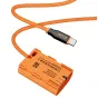 ZGCINE USB-C uz LPE6 dummy baterijas kabeļa adapteris ar 60 cm oranžo pītā kabeļa, nodrošina stabilu 8V jaudu kamerām