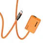 Кабель ZGCINE USB-C к NP-FW50 с имитатором батареи, оранжевая оплетка, USB-C разъем и адаптер для стабильного питания 8В для камер