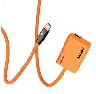 ZGCINE USB-C uz NP-FW50 dublētbaterijas kabelis ar oranžo apšuvumu, USB-C savienotājs un dublētbaterijas adapteris stabilai 8V jaudas nodrošināšanai kamerāmZGCINE USB-C uz NP-FW50 dublētbaterijas kabelis ar oranžo apšuvumu, USB-C savienotājs un dublētbaterijas adapteris stabilai 8V jaudas nodrošināšanai kamerām