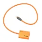 ZGCINE USB-C uz NP-FW50 dublējbaterijas kabelis ar oranžu NP-FW50 savienotāju un male štekeri stabilai kameras barošanai