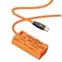 ZGCINE USB-C uz NPF dummy baterijas kabelis ar 60cm oranžu pītā vadu un aizsargbloku stabilai kameru barošanai