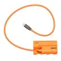 ZGCINE USB-C uz NP-F imitācijas baterijas kabelis ar 60 cm oranžu apvalku, nodrošina drošu un stabilu enerģijas piegādi NP-F saderīgām kamerām