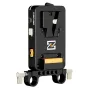 Пластина ZGCINE VM-VP3 с V-монтажом для питания камер, с портами USB-C PD и D-Tap, вид спереди, с однокнопочным управлением и входящим USB-C кабелем