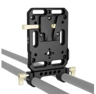 ZGCINE VR-Kit 4 V-Mount Plate with dual 15mm rod clamp and multiple threaded mounting points for camera rigsZGCINE VR-Kit 4 V-Mount Plate with dual 15mm rod clamp and multiple threaded mounting points for camera rigs