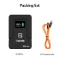ZGCINE ZG-V99Pro V-Mount battery with smart display showing full charge, paired with included USB-C PD charging cable