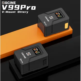 ZGCINE ZG-V99Pro 99Wh 7000mAh V-Mount baterija ar vieddispleju un 100W ātro uzlādi, priekšējais skats