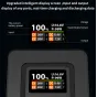 ZGCINE ZG-V99Pro 99Wh V-Mount battery with smart 1.1-inch display showing real-time voltage, power, and dual USB-C output status
