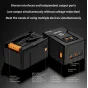 ZGCINE ZG-V99Pro 99Wh 7000mAh V-Mount battery with a digital display and multiple independent USB-C PD outputs for simultaneous device charging