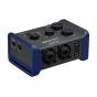 Zoom AMS-24 audio interfeiss ar 2 XLR/TRS ievadēm un 4 izvadēm, ideāls mūzikas ierakstīšanai un straumēšanai, ar Music/Streaming režīma pārslēgšanu un tiešā monitoringa iespējām.