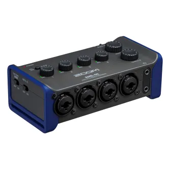 Аудиоинтерфейс Zoom AMS-44 с 4 комбо-входами XLR/TRS, регуляторами уровня и выходами для профессиональной записи музыки и стриминга