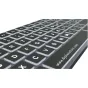 LogicKeyboard Dyslexie TITAN wireless keyboard featuring Dyslexie font keys, ANSI layout, chiclet design, and a sleek metallic finish for improved typing comfort.