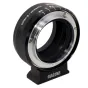 Metabones Contarex uz Sony E-mount adapteris melnā matēta finiša ar precīzu bronzas konstrukciju un hroma apdari, nodrošinot nevainojamu objektīvu saderību