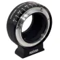 Metabones Contarex to Micro Four Thirds adapter in black matte finish with precision brass construction and chromium plating for seamless lens mounting